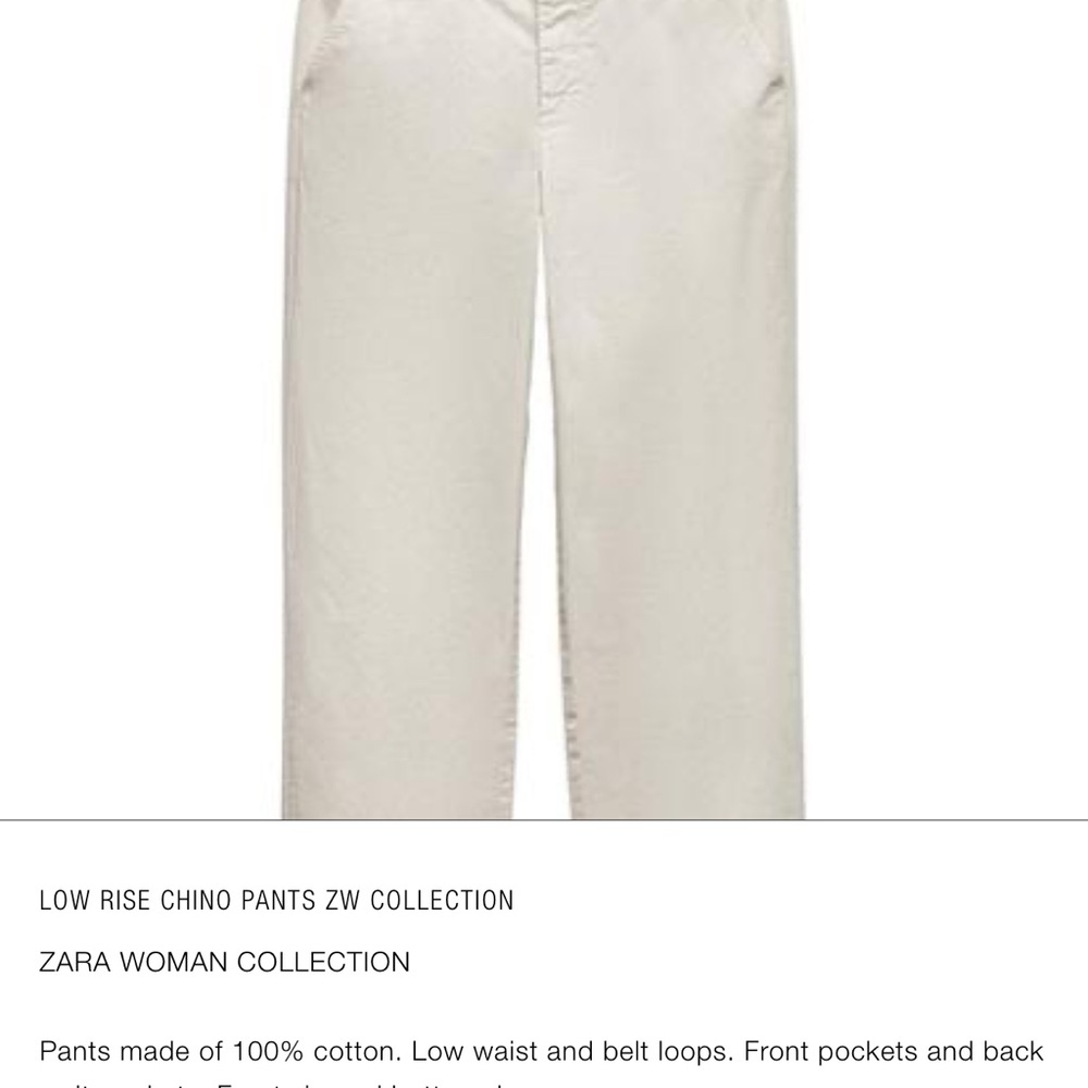 Low Rise Chino Pants